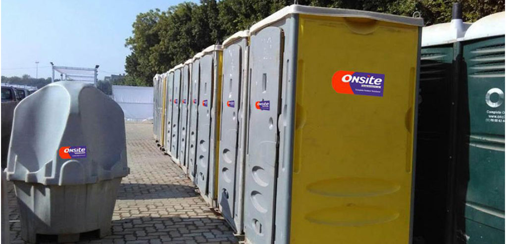 Portable toilet with hand wash basins Portable toilet with hand wash basins